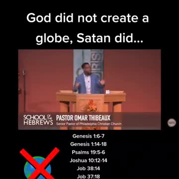 GOD DID NOT CREATE A GLOBE, SATAN DID...