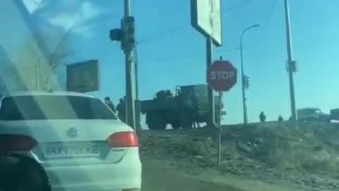 Russian green men somewhere near Kharkov