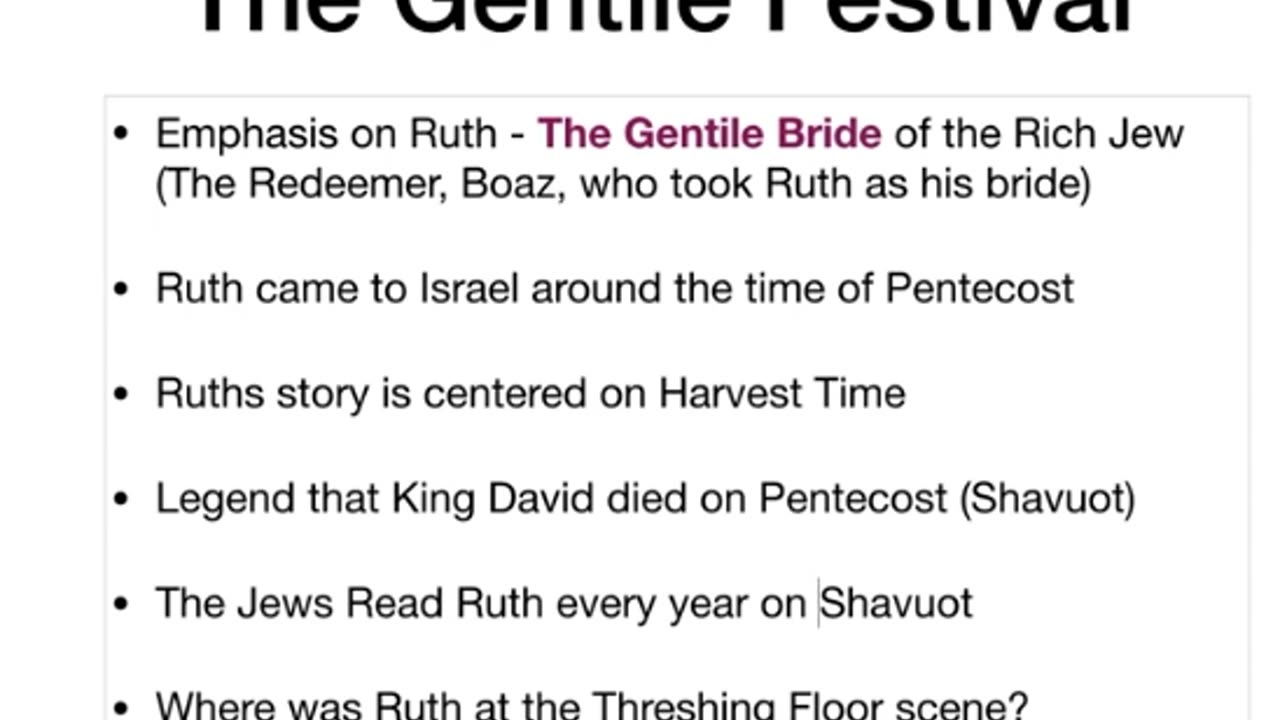 Ruth - The Gentile Bride on Pentecost