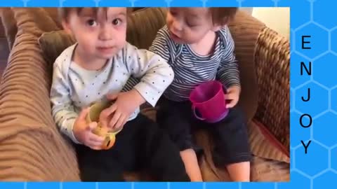 Cute Twins Baby Fighting!