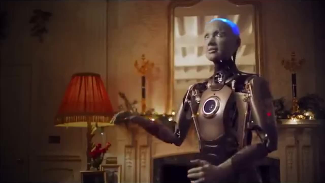 Alternative Christmas message delivered by human-like robot Ameca who doesn't like humans