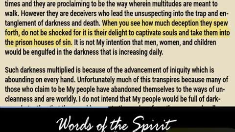 Words of the Spirit. May 19 2022