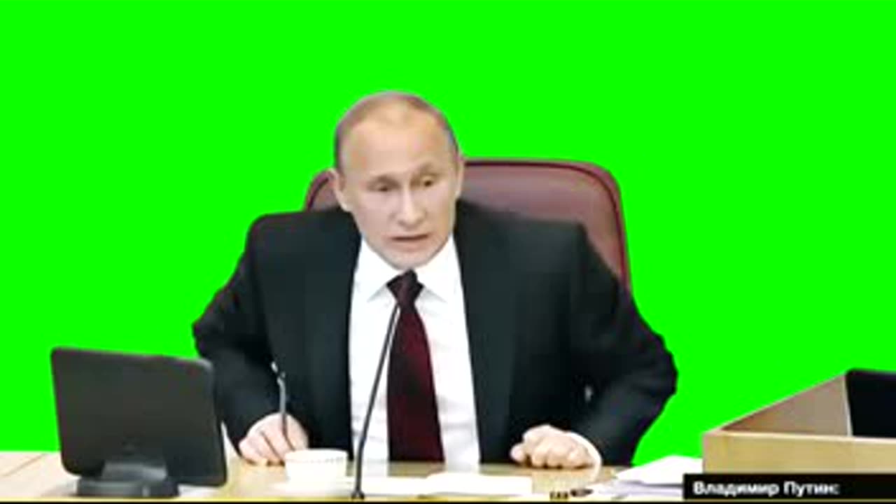 Putin green screen footage