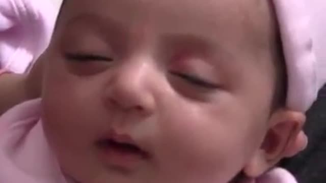 cute little baby sleeping smile so cute