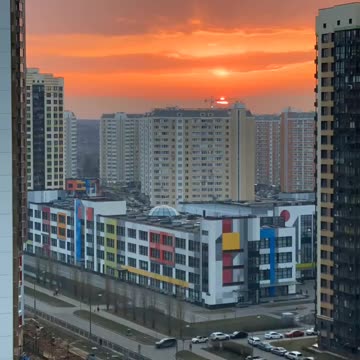 TimeLapse of the Moscow sunset
