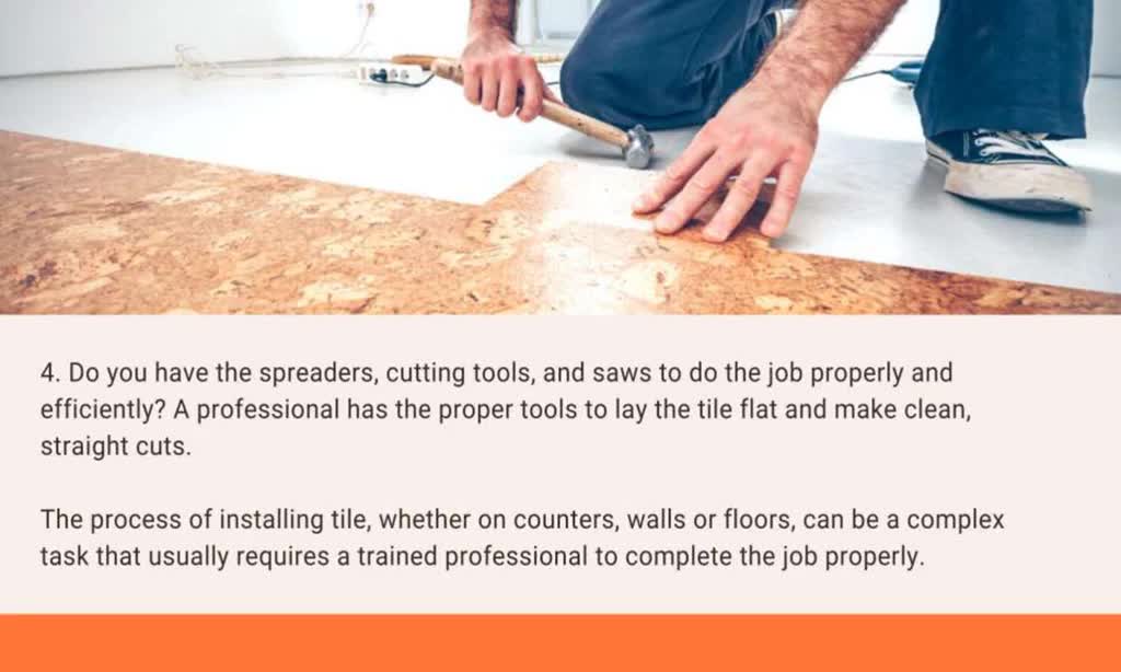 Top Reasons To Hire A Professional To Install Tile Flooring