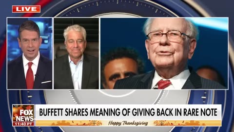 Legendary investor Warren Buffett shares meaning of giving back in rare note