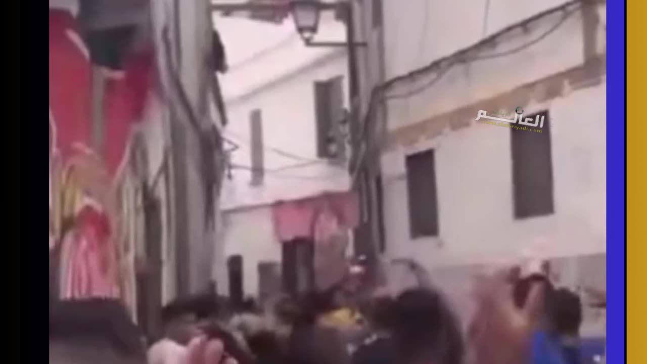 Zamalek fans on a tour of the Wydad Casablanca team's stronghold in the old city of Casablanca