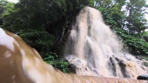 Achada Waterfall in Sao Miguel Azores