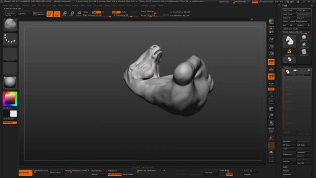 Chapter 1: ZBrush modeling the unicorn UnicornZbrushSpeedSculpt.