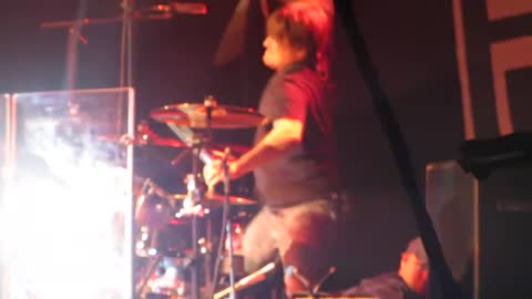 Greg Upchurch hammers his drums