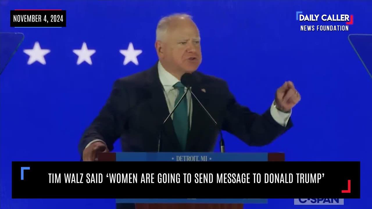 Tim Walz Said 'Women Are Going To Send Message To Donald Trump'