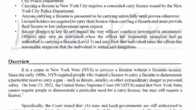 It's assumed guilty to legally carry a gun in NY!