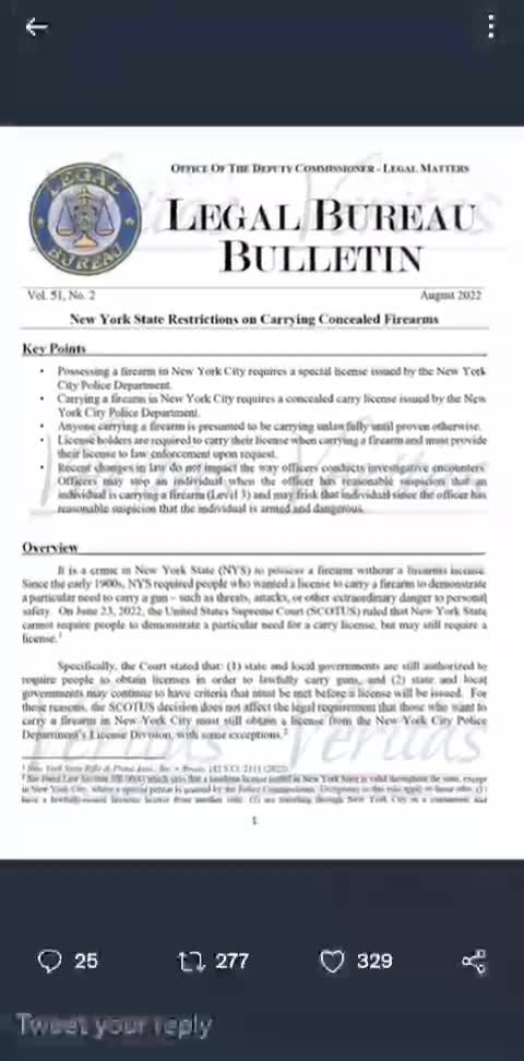 It's assumed guilty to legally carry a gun in NY!