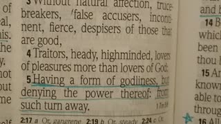 2 Timothy 3. Paul speaking about the last days