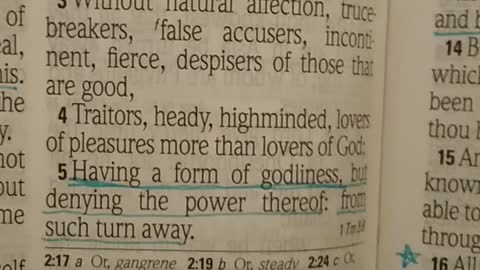 2 Timothy 3. Paul speaking about the last days