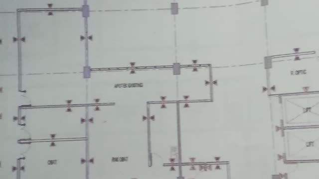 the floor plan of a job on the plambing system