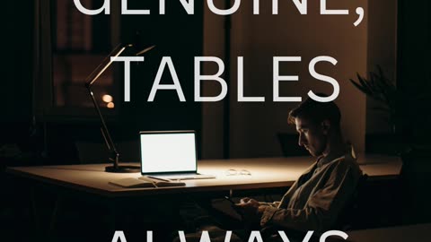 stay genuine, tables always turn.