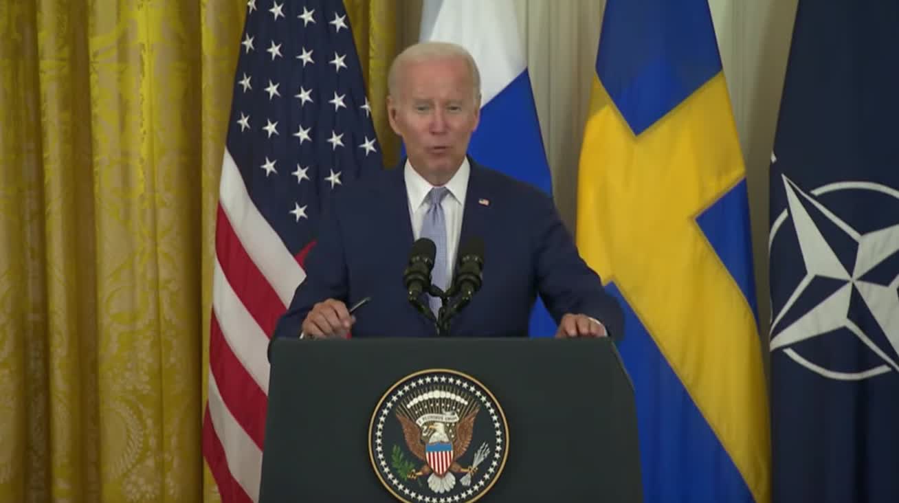 Biden: "We're showing the world that the United States of America can still do big things."