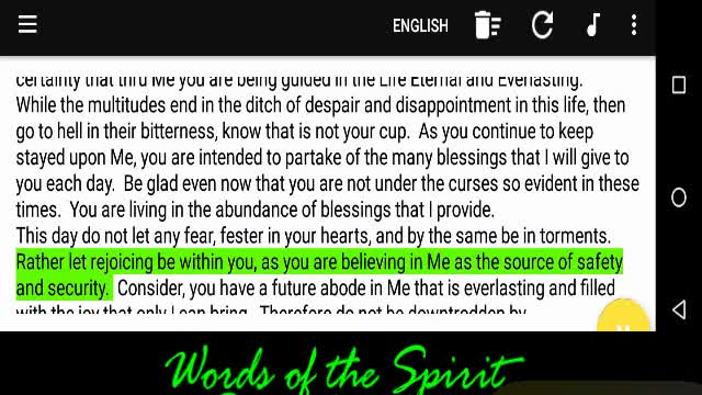 Words of the Spirit. Sept 10, 2022