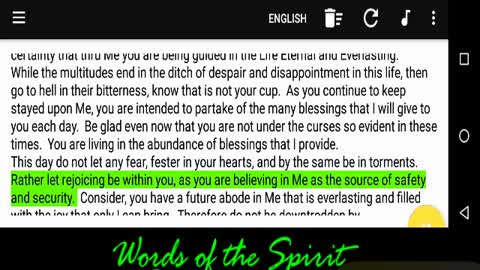 Words of the Spirit. Sept 10, 2022