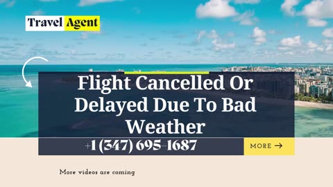 What happens if a flight is canceled due to weather
