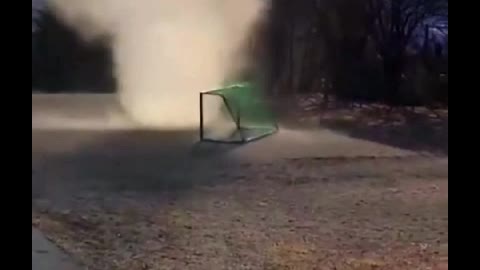 A tornado on the school grounds