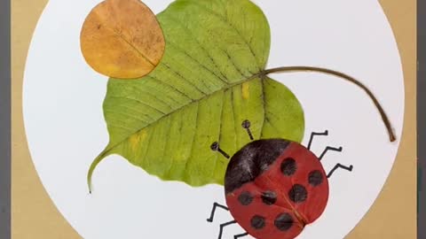 Are ladybugs made of leaves cute It's very simple. It's easy to see