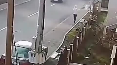 The guy didn't die for a while, watch the full video