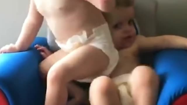 Baby Sit On Baby.😀😀