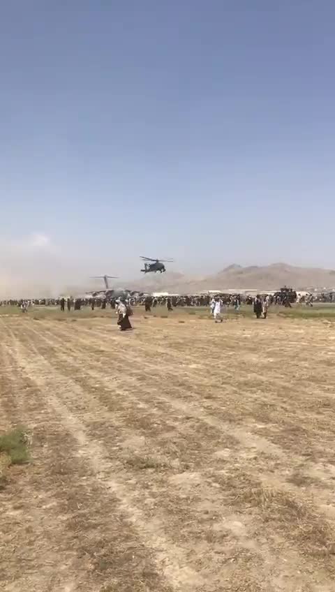 U.S. Apache Helicopters Needed to Clear Runway of Desperate Afghans Fleeing in Terror