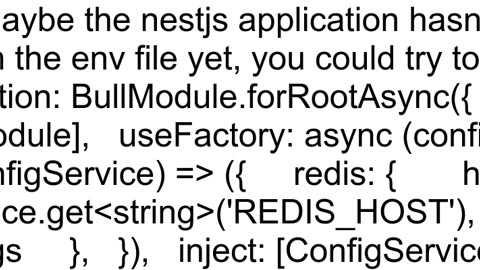 how to configure nestBull redis connection