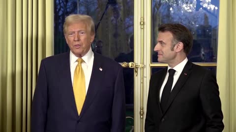 France's Macron welcomes Trump to Paris ahead of talks
