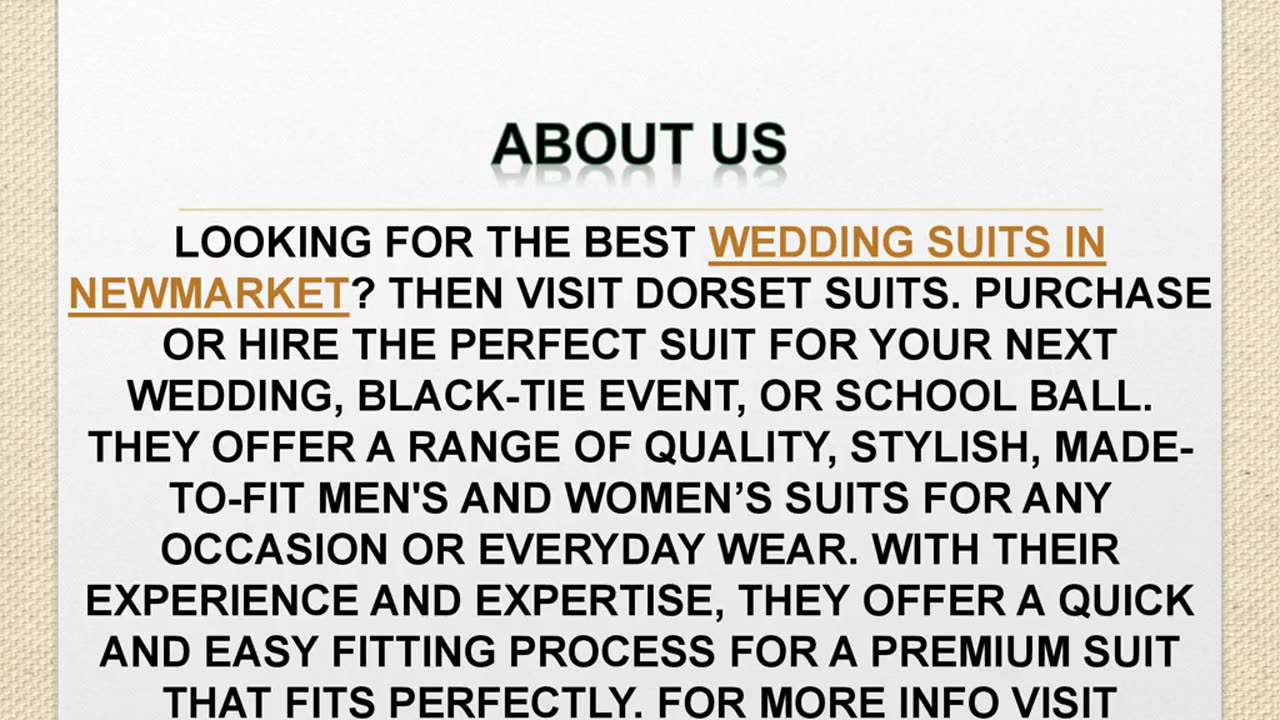 Best Wedding Suits in Newmarket