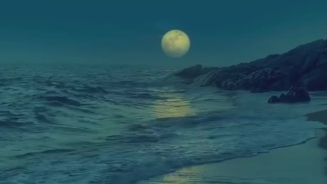A Moon With A Beautiful Sight