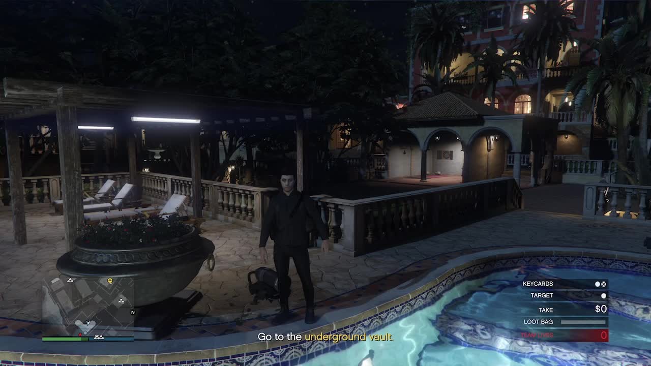 GTA V - Kill all Guards in Cayo Perico Compound and Take dip in the Pool