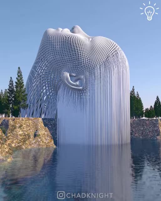 Relaxing waterfall graphic