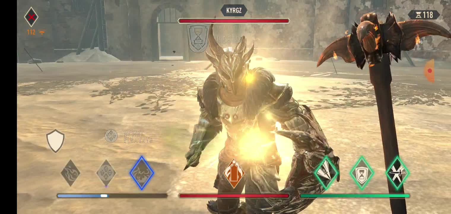 Artagel fights Kyrgz while blind