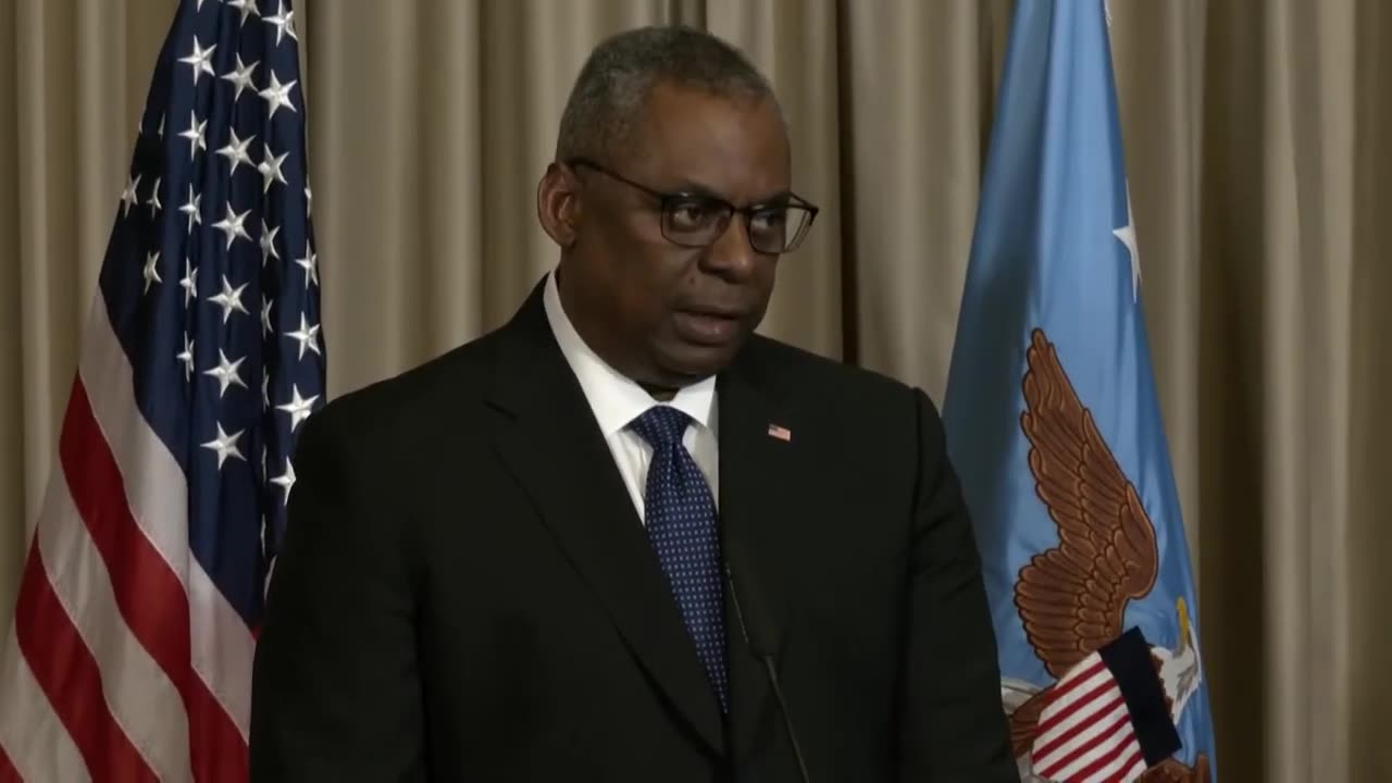 US Secretary of Defense Lloyd Austin speaks after Ukraine Contact meeting - April 21, 2023