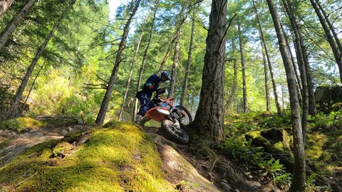 trial bike trail riding at Squamich 11082024 BC Enduro