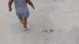 At the beach with the kids