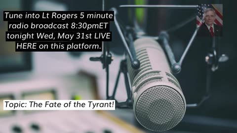 Radio Broadcast Promo The Fate of the Tyrant May 31, 2023