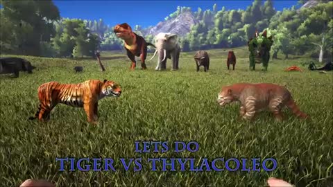 Elephant vs Mammoth, Tiger vs Thylacoleo - ARK Additional Creatures Mod -- ARK- Survival Evolved