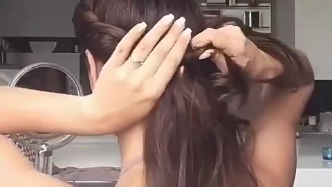 A technique for tying hair