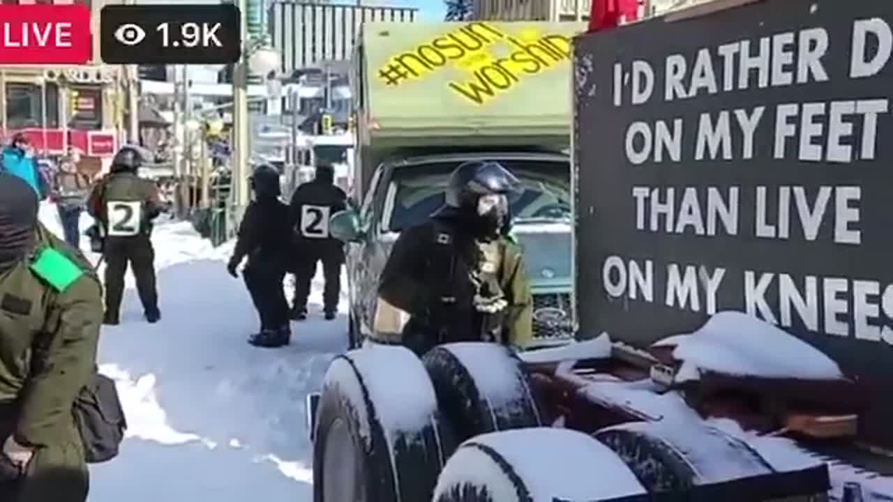 Trudeau's Thugs Move in on Freedom Convoy.