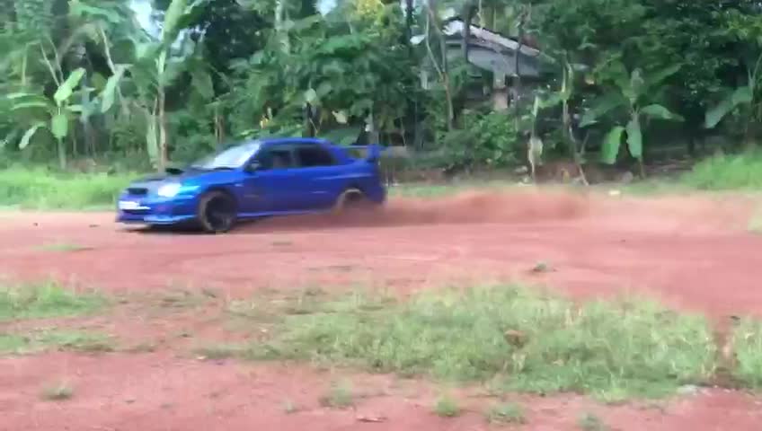 drifting Subaru sti 8