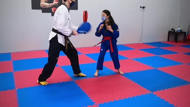 Eloah Training For Belt Testing At New Age Taekwondo