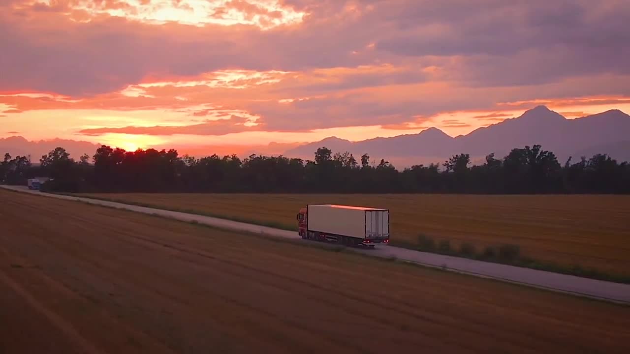 The field, and the sunset