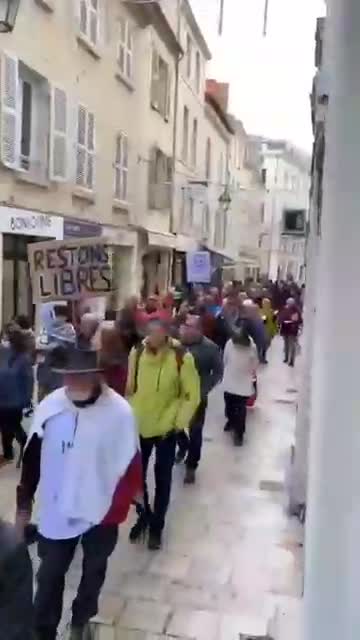 Perigueux, France vaccine passport protest Nov. 27, 2021