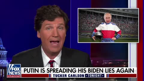 Tucker Carlson jokes about how "Russian disinformation" is behind any negative perception of Biden